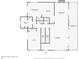Floor plan for the first floor, showcasing the kitchen, living room, and balcony at 8963 Fishermens Bay Dr, Sarasota, FL 34231