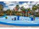 Community splash pad with unique water features at 10611 Ladybug Cv, Parrish, FL 34219