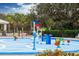 Community splash pad with fun water features for children to enjoy at 10611 Ladybug Cv, Parrish, FL 34219