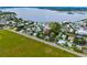 Aerial view of waterfront homes in bayside neighborhood at 1505 43Rd Avenue W Dr, Palmetto, FL 34221