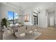Dining room with modern chandelier and neutral tones at 1605 Landfall Dr, Nokomis, FL 34275