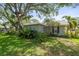 Secluded backyard features mature trees that provide ample shade, perfect for relaxing or entertaining at 2204 67Th W St, Bradenton, FL 34209