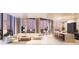Modern living room with floor-to-ceiling windows, sleek furniture, and an open-concept design at 290 Cocoanut Ave # 8B, Sarasota, FL 34236