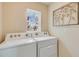 Bright laundry room with modern appliances and a view from the window at 3278 Rock Sound St, Bradenton, FL 34208