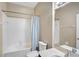 Clean bathroom features a shower-tub combination, neutral wall coloring, and vanity sink at 4360 85Th Avenue E Cir, Parrish, FL 34219