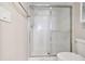 Clean shower with glass door and a shower head at 4460 Fairways Blvd # 607, Bradenton, FL 34209