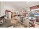 Spacious kitchen featuring ample counter space and a view of the pool at 619 Albee Farm N Rd, Nokomis, FL 34275