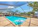 A refreshing view of the pool with waterfront views and serene setting for relaxation and fun at 619 Albee Farm N Rd, Nokomis, FL 34275