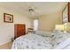 Bedroom featuring two twin beds, ceiling fan and neutral walls at 6804 19Th W Ave, Bradenton, FL 34209