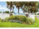 Entrance sign for Mt. Vernon On Sarasota Bay community amid lush landscaping at 9412 Concord Cir, Bradenton, FL 34210