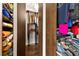 Large closet featuring wooden shelving and rack storage throughout at 13338 Torresina Ter, Lakewood Ranch, FL 34211
