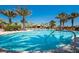 Inviting pool with clear blue water, lounge chairs, and palm trees at 13338 Torresina Ter, Lakewood Ranch, FL 34211