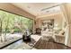 Comfortable spa relaxation room featuring modern decor, comfortable seating, and a garden view at 13609 Messina Loop # 104, Bradenton, FL 34211