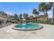 Relaxing community pool area with ample lounge seating and palm trees at 2727 75Th W St # 1Af, Bradenton, FL 34209