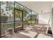 Enclosed porch offering an extended living space with pleasant views of the yard at 2727 75Th W St # 1Af, Bradenton, FL 34209