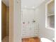 Bright bathroom featuring modern vanity, and terracotta tiled floors at 4830 Estrada De Costa, Sarasota, FL 34242