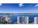 Stunning view of the high-rise condo overlooking the ocean and city skyline at 555 Quay Cmn # 1801, Sarasota, FL 34236