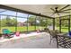 Large screened-in lanai perfect for outdoor dining, entertaining, and enjoying the backyard views at 5981 Jim Davis Rd, Parrish, FL 34219