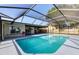 Inviting pool area features a screened enclosure, poolside patio, and views of the backyard at 7442 N Leewynn Dr, Sarasota, FL 34240