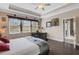 The bedroom features beautiful decor, an office area, and large windows at 843 Molly Cir, Sarasota, FL 34232