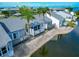 A serene view of waterfront townhouses, decks, and lush palm trees along the waterway at 1316 Perico Point Cir, Bradenton, FL 34209