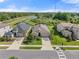 A beautiful aerial view of two single-Gathering homes with well-kept lawns, landscaping, and a scenic waterway at 15316 Shady Palms Ln, Nokomis, FL 34275