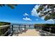 Community dock overlooks calm waters for boats and other waterfront activities at 3418 79Th Street W Cir # 202, Bradenton, FL 34209