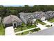 Aerial view showcases this lovely home's location and well-manicured lawn in a desirable neighborhood at 3553 Secluded Ct, Sarasota, FL 34240