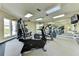 Well-equipped community gym with weight machines, treadmill, stationary bike, and large mirrors at 4057 Crockers Lake Blvd # 15, Sarasota, FL 34238