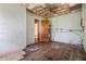 This room features a window air conditioning unit and utility connections at 417 Glen Oak Rd, Venice, FL 34293