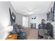 This Bedroom features nautical themed decor and carpet flooring at 4644 Vignette Way, Sarasota, FL 34240
