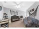 This Bedroom features nautical themed decor and carpet flooring at 4644 Vignette Way, Sarasota, FL 34240