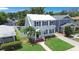 Charming two-story home with blue shutters, a well-manicured lawn, and a palm tree at 480 28Th N Ave, St Petersburg, FL 33704