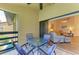 Patio showcasing seamless indoor-outdoor living with views into the main living space at 5728 Ashton Lake Dr # 12, Sarasota, FL 34231