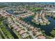 Aerial view highlighting the location of the property within a beautiful lakeside community at 673 Crane Prairie Way, Osprey, FL 34229