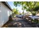Outdoor wooden deck with dining table and chairs, perfect for outdoor living at 717 84Th Nw St, Bradenton, FL 34209