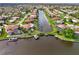 Waterfront community with homes lining the canal with private boat docks at 74 Windsor Dr, Englewood, FL 34223