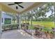 Inviting screened patio with views of lush greenery and golf course, perfect for relaxing and enjoying the outdoors at 7617 Whitebridge Gln, University Park, FL 34201
