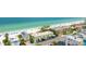 Aerial view highlighting the condo's location across from the beach with convenient parking at 2310 Gulf N Dr # 104, Bradenton Beach, FL 34217