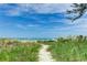 Sandy path through lush vegetation leads to a beautiful beach with ocean views at 2310 Gulf N Dr # 104, Bradenton Beach, FL 34217