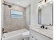 Nicely remodeled bathroom with updated fixtures, and stylish tile at 4131 Oakhurst W Cir # 3133, Sarasota, FL 34233