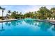Large outdoor pool surrounded by lush tropical landscaping at 5880 Midnight Pass Rd # 202, Sarasota, FL 34242