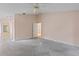 Large bedroom offering possibilities with an en-suite bathroom entrance at 6755 Approach Rd # 31, Sarasota, FL 34238