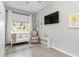 Bedroom bedroom with crib, closet system, neutral decor and natural light at 7343 Birds Eye Ter, Bradenton, FL 34203