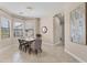 Elegant dining room features a modern light fixture and natural lighting at 13503 22Nd E Ct, Parrish, FL 34219