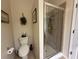Simple bathroom featuring a shower, toilet, and neutral paint at 14714 5Th Ne Ter, Bradenton, FL 34212