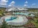 Aerial view of the community's water park at 15344 Serene Shores Loop, Bradenton, FL 34211