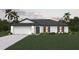 Charming single-story home featuring a well-manicured lawn and a classic color scheme at 22033 Voltair Ave, Port Charlotte, FL 33954