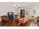 Cozy living room featuring comfortable seating and modern décor with windows for natural lighting at 4617 Garden Arbor Way, Bradenton, FL 34203
