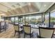 Elegant dining room with large windows overlooking the golf course, providing a serene and inviting atmosphere at 4907 Kilty E Ct, Bradenton, FL 34203